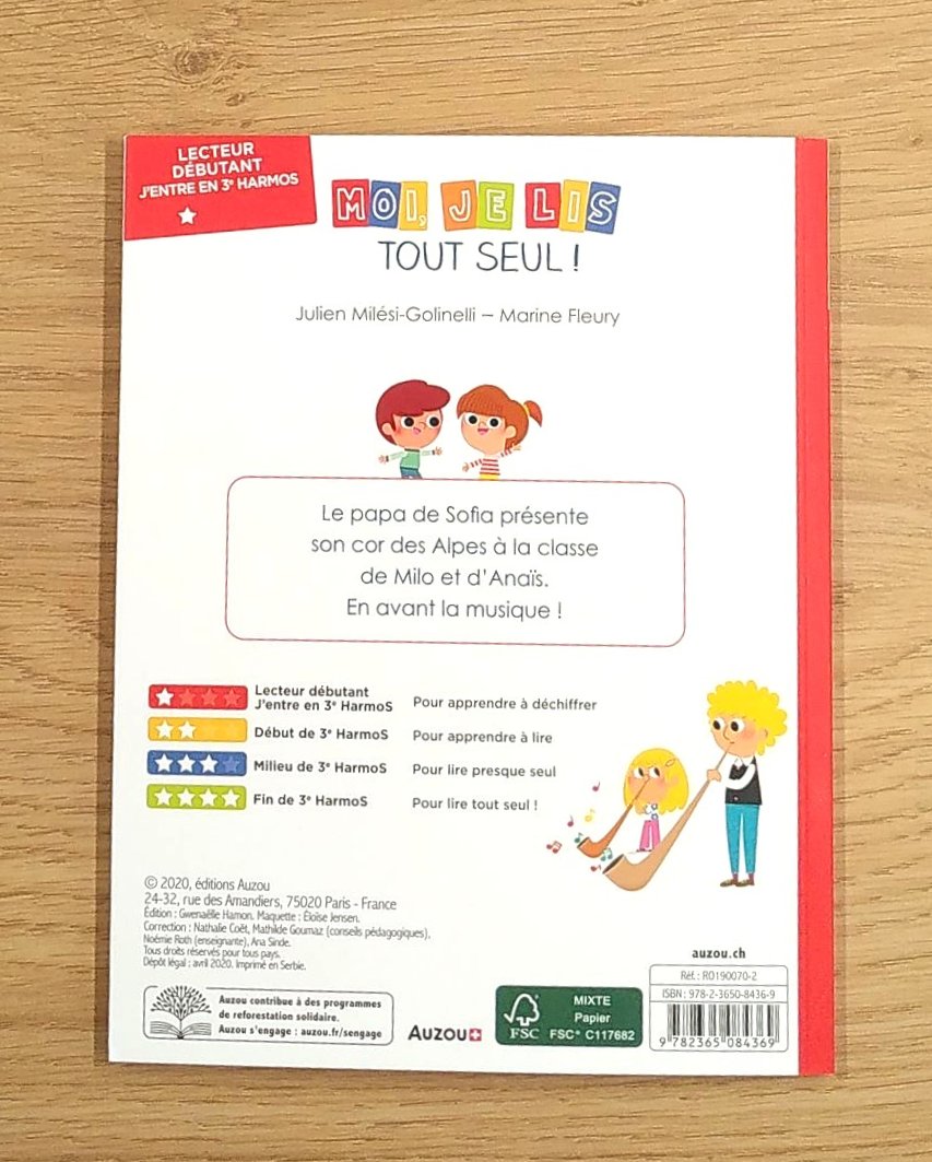 Moi je lis tout seul 2ème HarmoS (en fin) : le cor des Alpes Livres La family shop