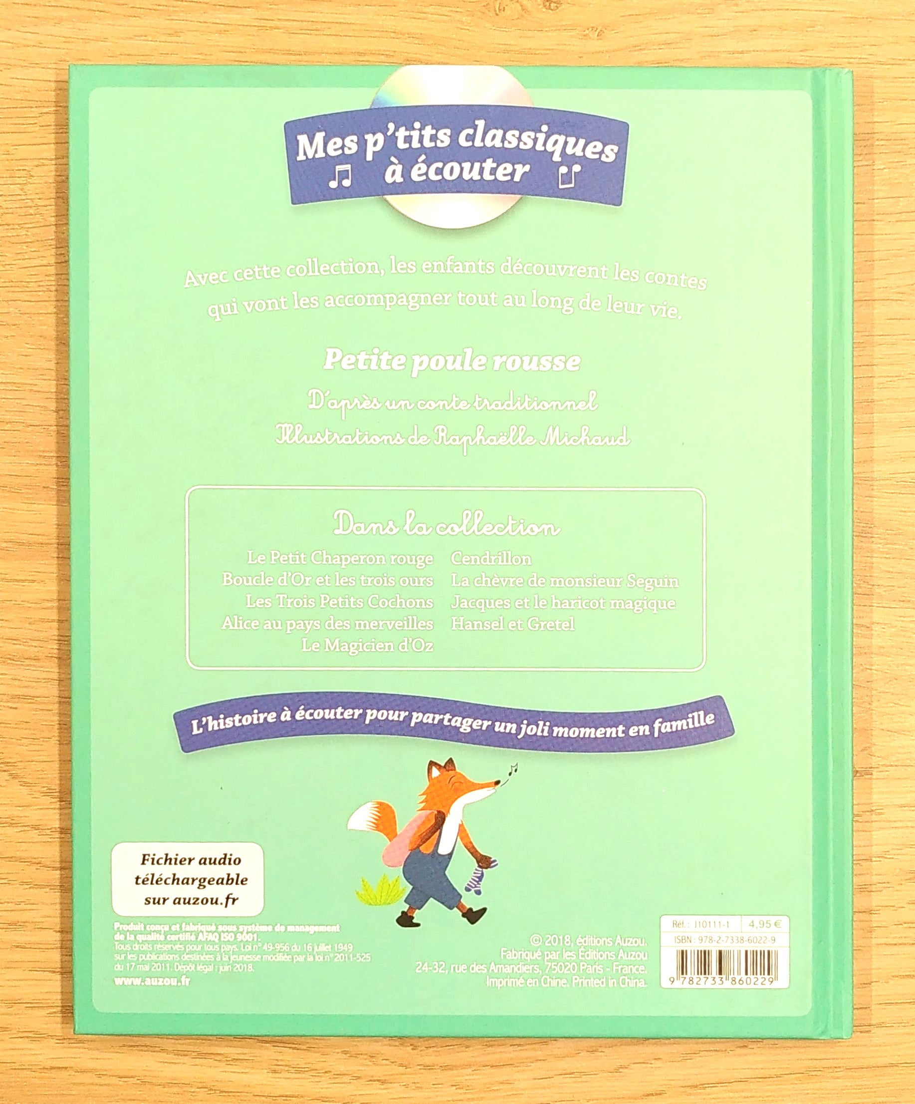 La petite poule rousse, conte pour enfant avec CD Livres Auzou - OLF