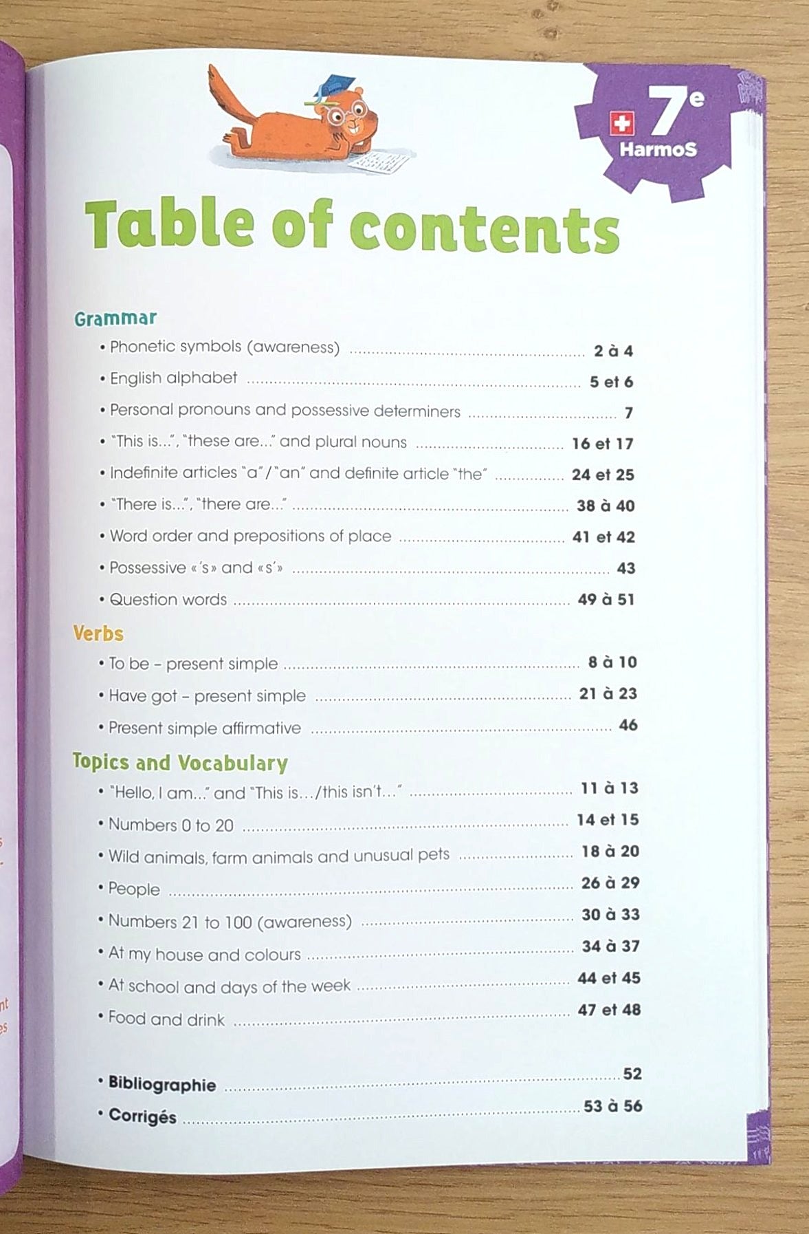 7ème HarmoS - Je progresse en anglais - A1 Appuis scolaires La family shop