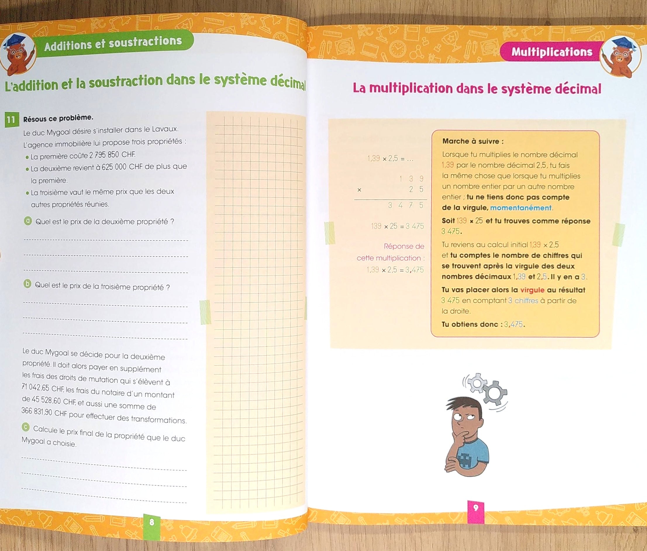 8ème HarmoS - Je progresse en maths Appuis scolaires La family shop