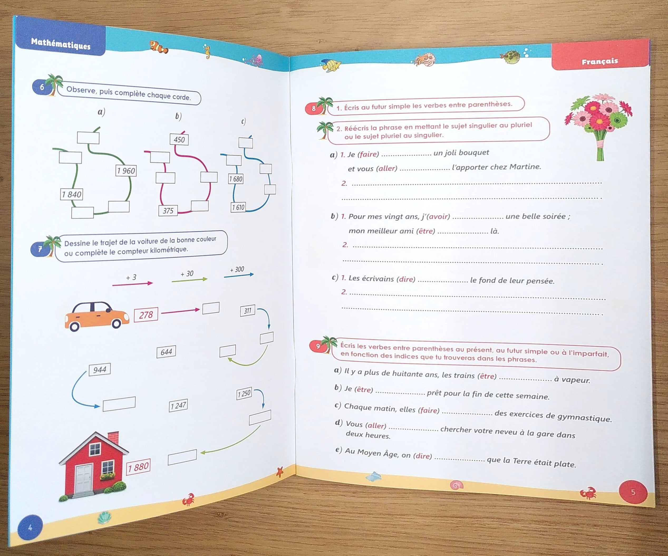 5ème HarmoS vers la 6ème - Cahier de vacances - Maths, français, allemand Cahiers de vacances OLF