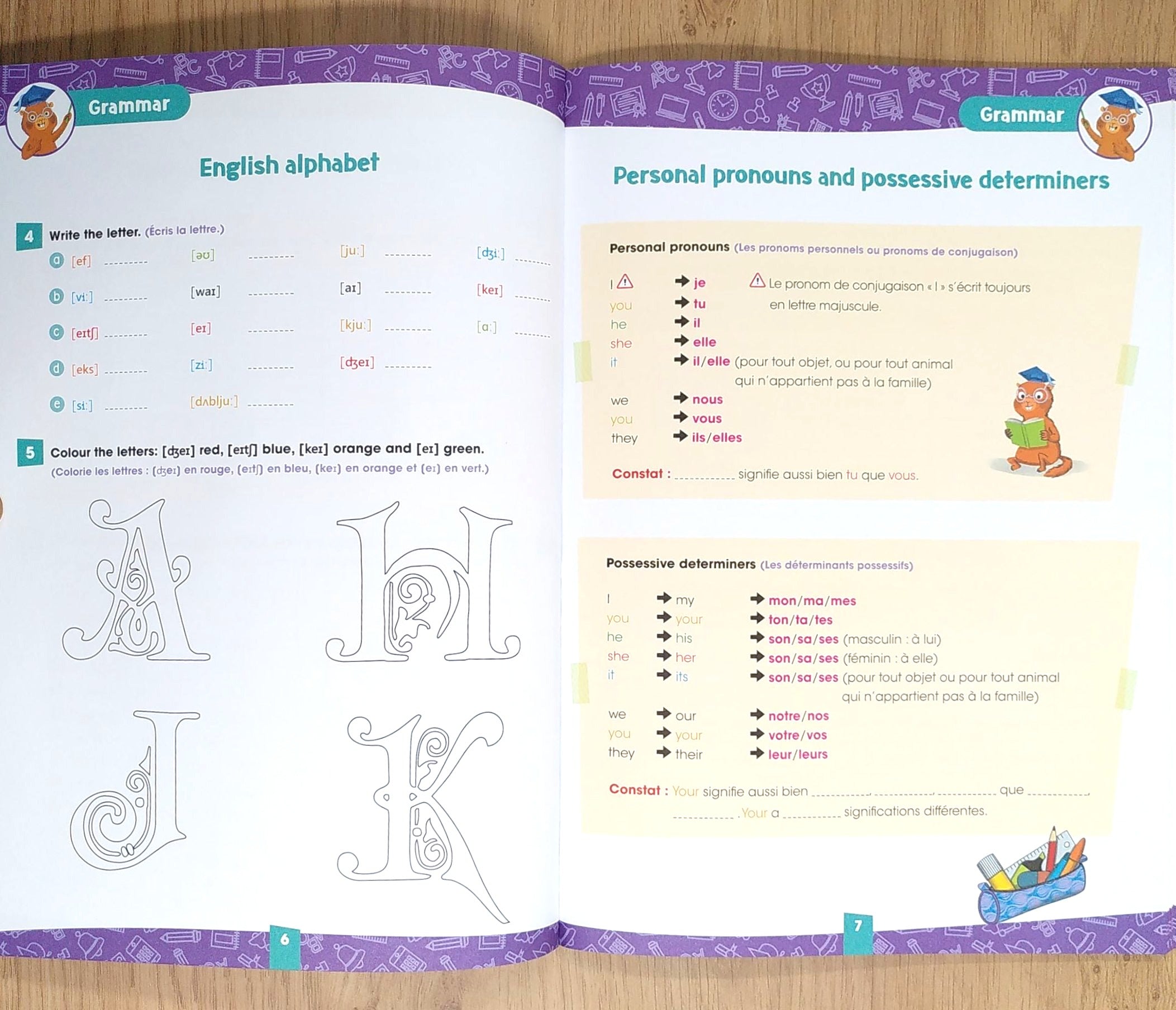 7ème HarmoS - Je progresse en anglais - A1 Appuis scolaires La family shop