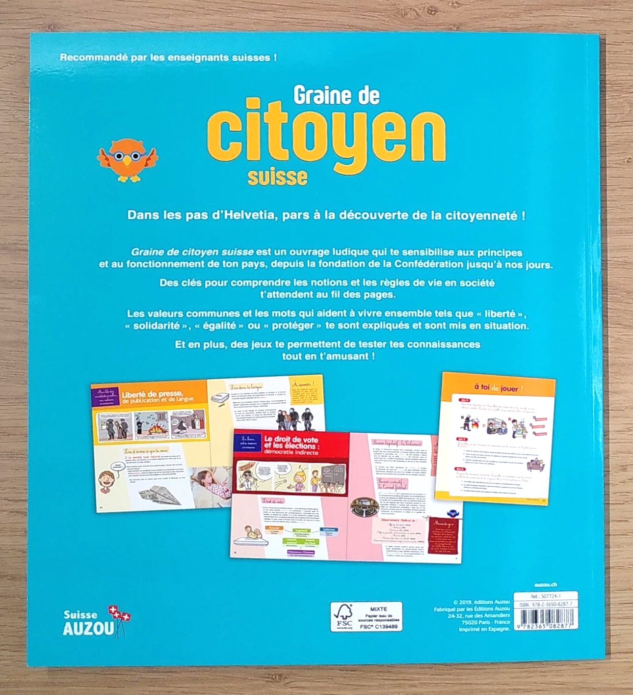 Graine de citoyen suisse 5e, 6e et 7e HarmoS - Pour bien vivre ensemble Livres Auzou - OLF
