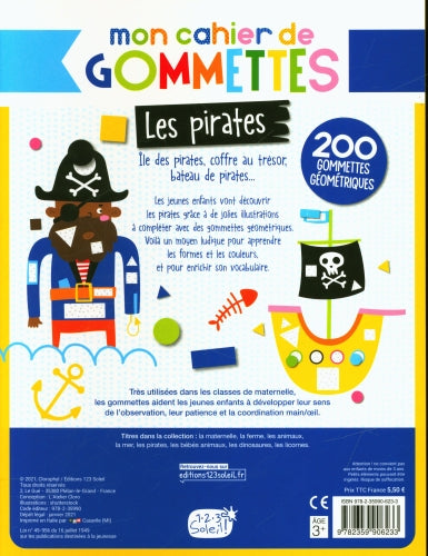Mon cahier de gommettes - Les pirates Cahiers de jeux OLF