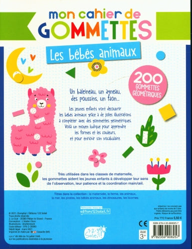 Mon cahier de gommettes - Les bébés animaux Cahiers de jeux OLF