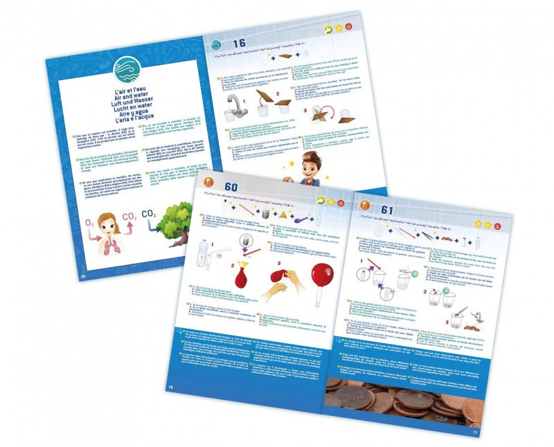 150 Expériences scientifiques sans produits chimiques. Chemielabor -150 Experimente Jeux & loisirs créatifs swissgame