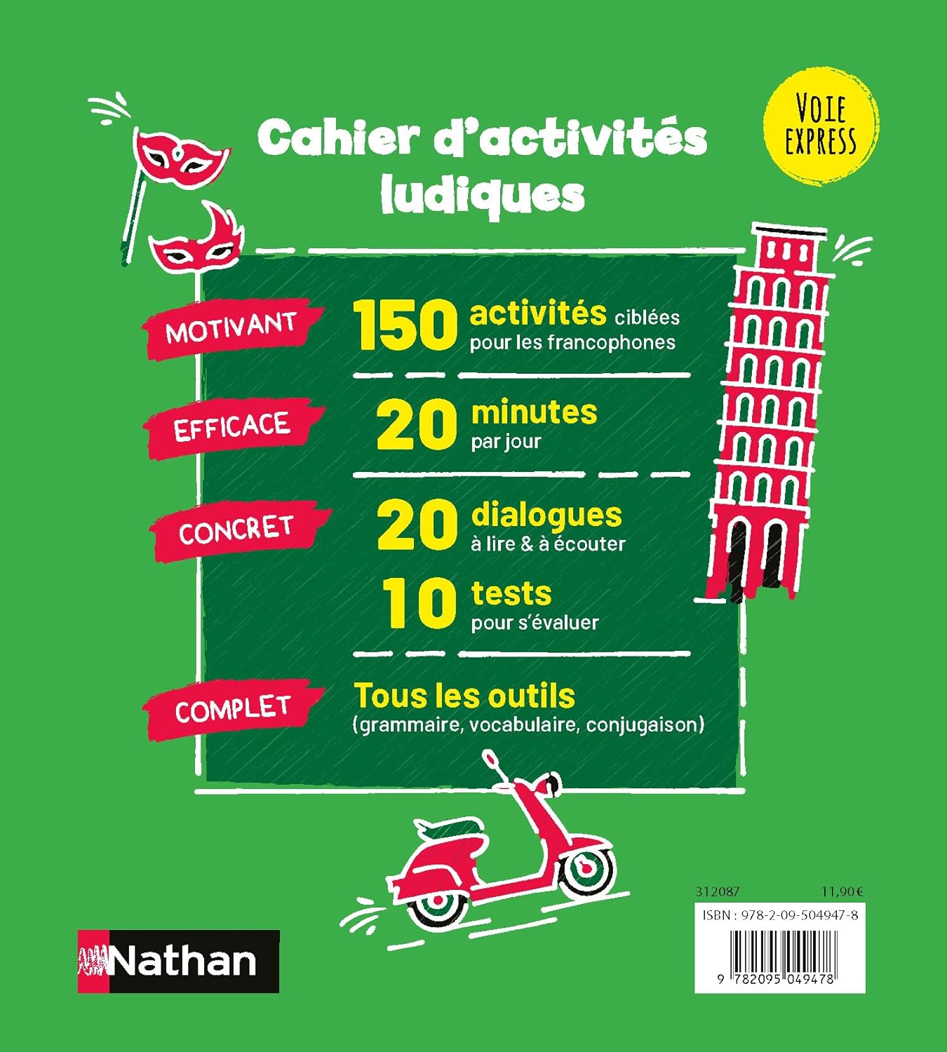 Cahier d'activités - 150 activités ludiques pour se (re)mettre à l'italien Cahiers de jeux OLF