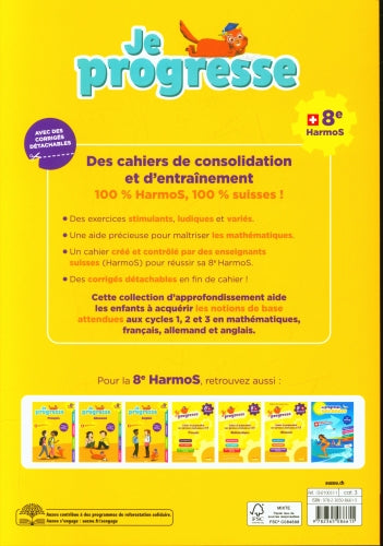 8ème HarmoS - Je progresse en maths Appuis scolaires La family shop