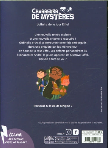 Chasseurs de mystères T.3 - L'affaire de la tour Eiffel Livres Auzou - OLF