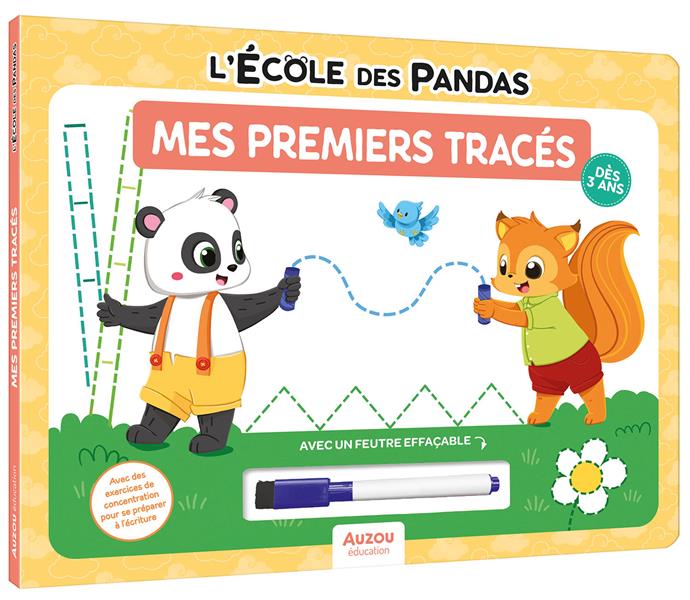 L'école des Pandas : Mes Premiers Tracés : Livre-ardoise Cahiers de jeux La family shop