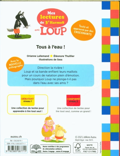 Mes lecture de 3e HarmoS avec Loup : tous à l'eau débutant niveau 1 Livres OLF