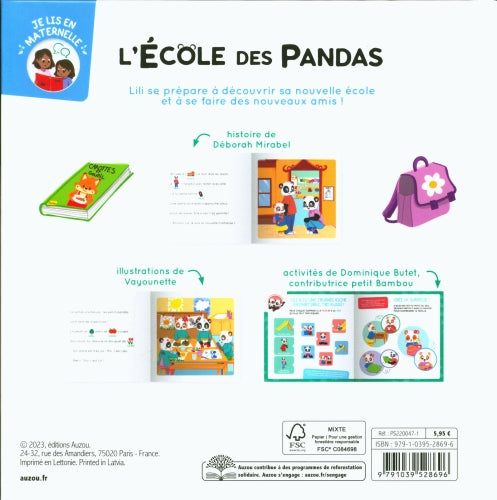 L'école des Pandas : Bienvenue à l'école Cahiers de jeux OLF