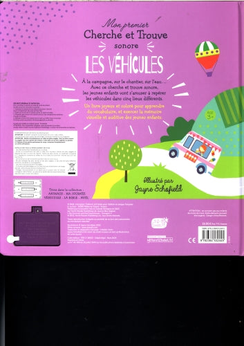 Mon premier cherche et trouve sonore - Véhicules Livres OLF