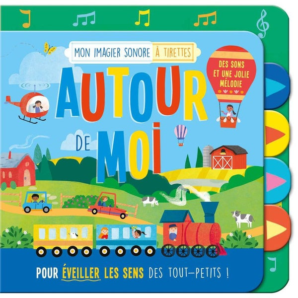 Mon livre et imagier sonore à tirettes - Autour de moi Livres OLF