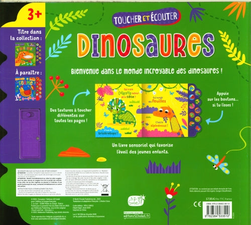 Toucher et Écouter - Dinosaures : 10 sons incroyables Livres OLF