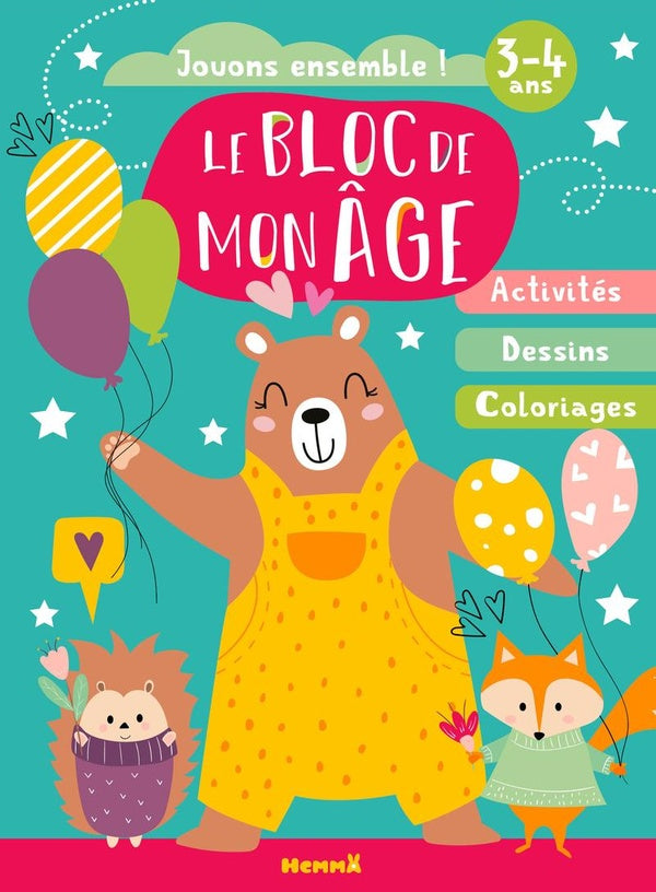 Le bloc de mon âge ( 3-4 ans) - Jouons ensemble ! Cahiers de jeux OLF
