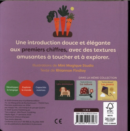 Touche et découvre - Les fruits et légumes à la découverte des chiffres Livres OLF
