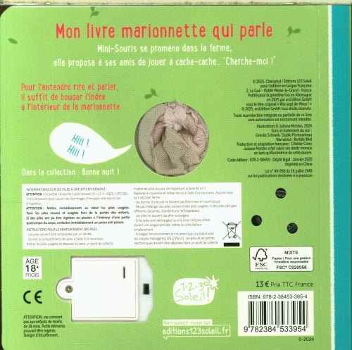 Mon livre sonore - Mon livre marionnette qui parle - Cherche moi ! Livres OLF