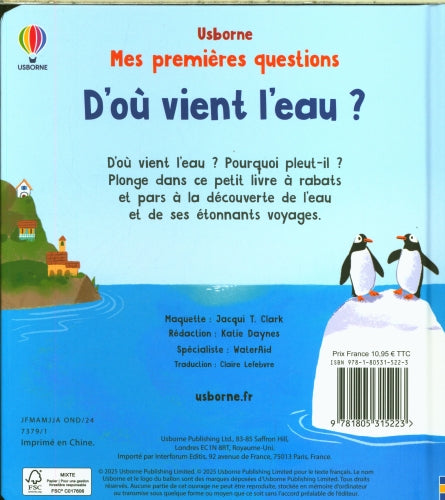 D'où vient l'eau ? - Mes premières questions - dès 4 ans Livres OLF