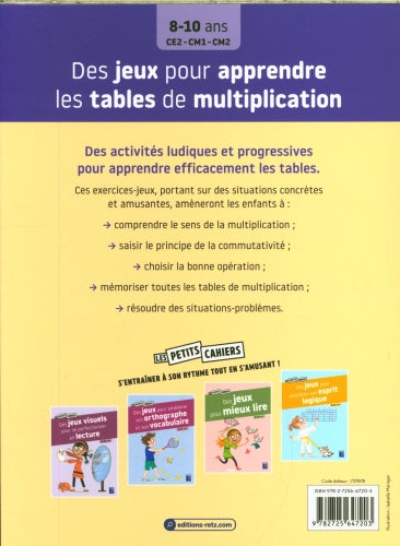 Des jeux pour apprendre les tables de multiplications - 8 à 10 ans Appuis scolaires,Cahiers de jeux OLF