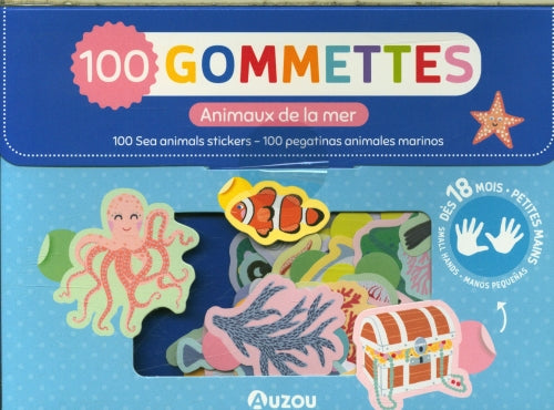 Ma pochette de 100 gommettes - Animaux de la mer Cahiers de jeux OLF