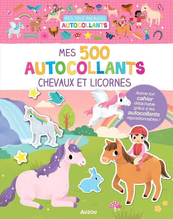 500 autocollants : Cheveaux et licornes Jeux & loisirs créatifs OLF