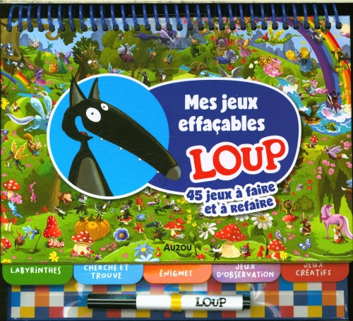 Mes jeux effacables - Loup Cahiers de jeux OLF