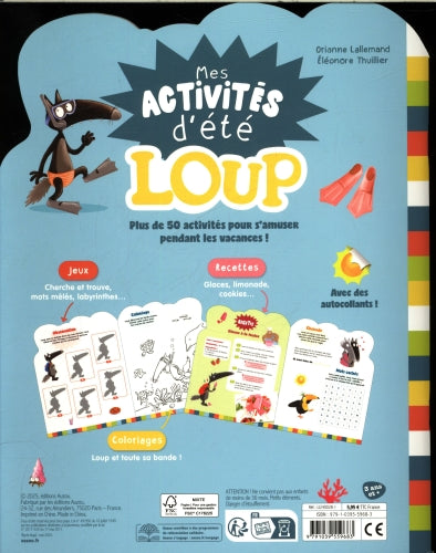 Loup : mes activités d'été Cahiers de jeux OLF