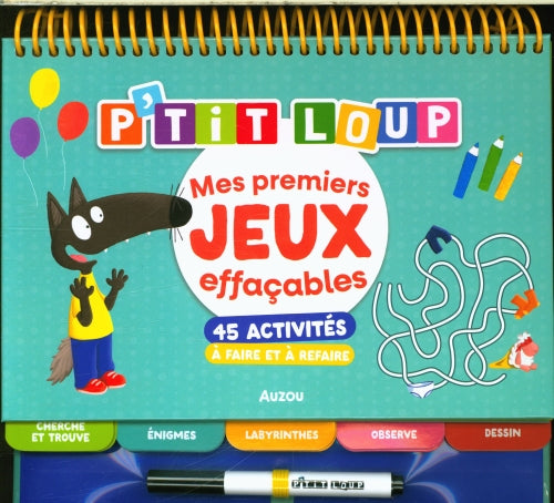 P'tit Loup : mes premiers jeux effaçables Cahiers de jeux OLF
