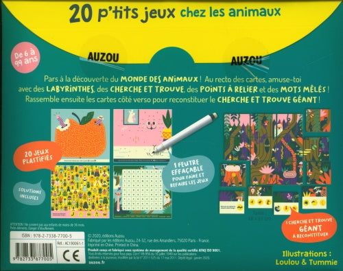 20 p'tits jeux chez les animaux - Enfant dès 5 ans Jeux & loisirs créatifs OLF