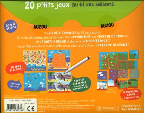 20 p'tits jeux au fil des saisons - Enfant dès 5 ans Jeux & loisirs créatifs OLF