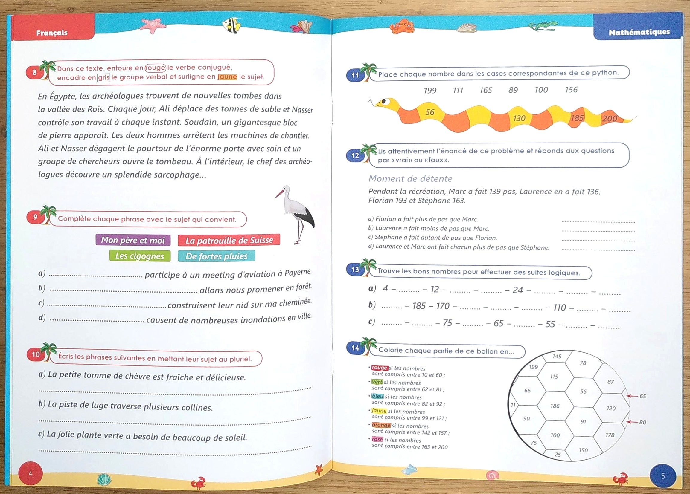 4ème HarmoS vers la 5ème - Je progresse en vacances - français et maths Cahiers de vacances OLF