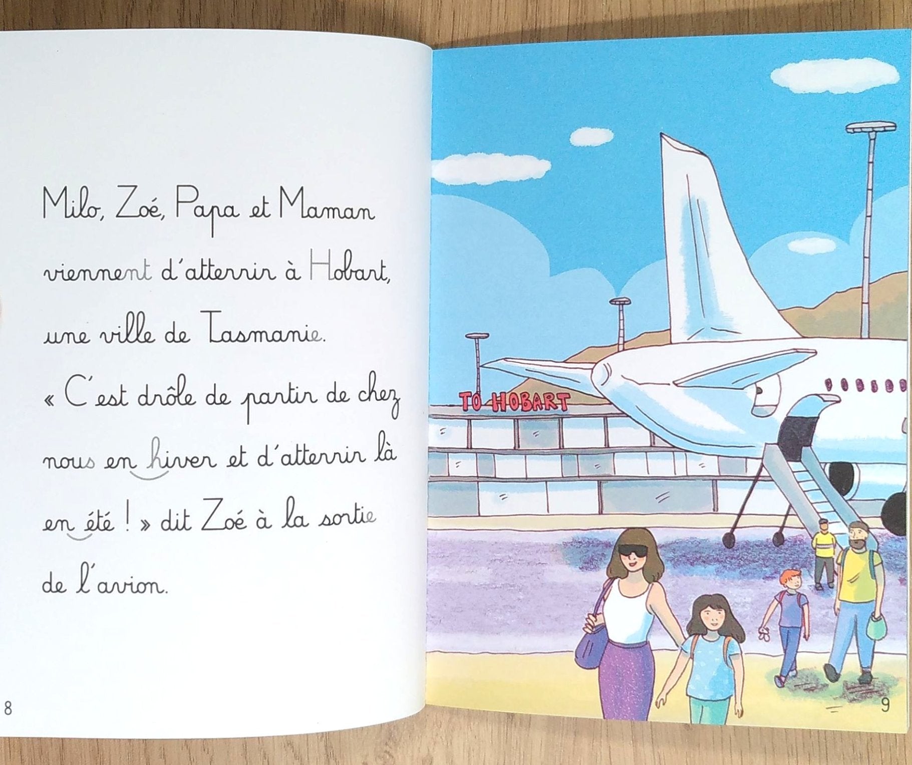 Au pays des kangourous - Mes premières lectures Montessori - Lettres en lié (cursive) - N4 Montessori & Steiner La family shop