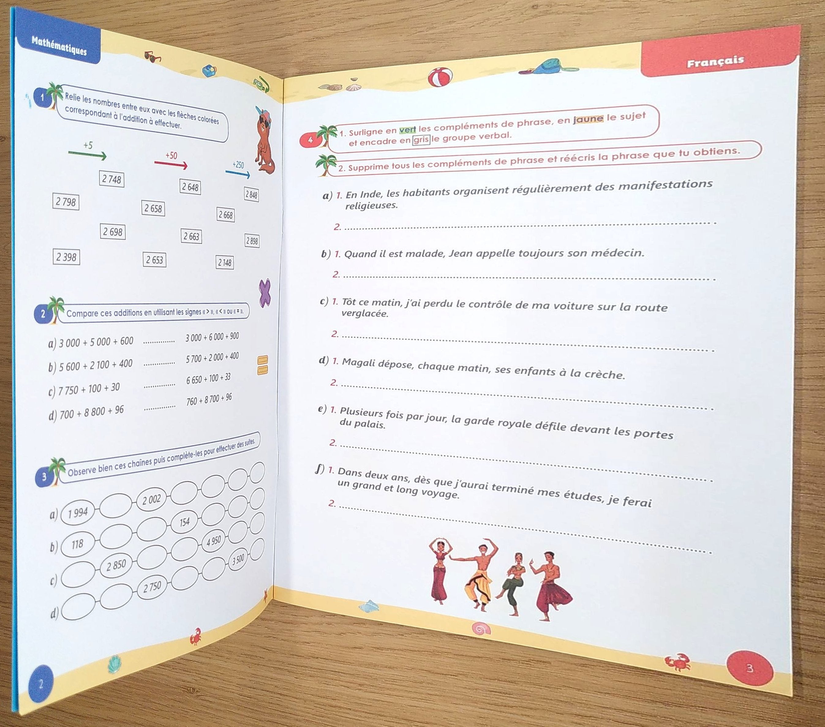 6ème HarmoS vers la 7ème - Cahier de vacances - Maths, français, allemand Cahiers de vacances OLF