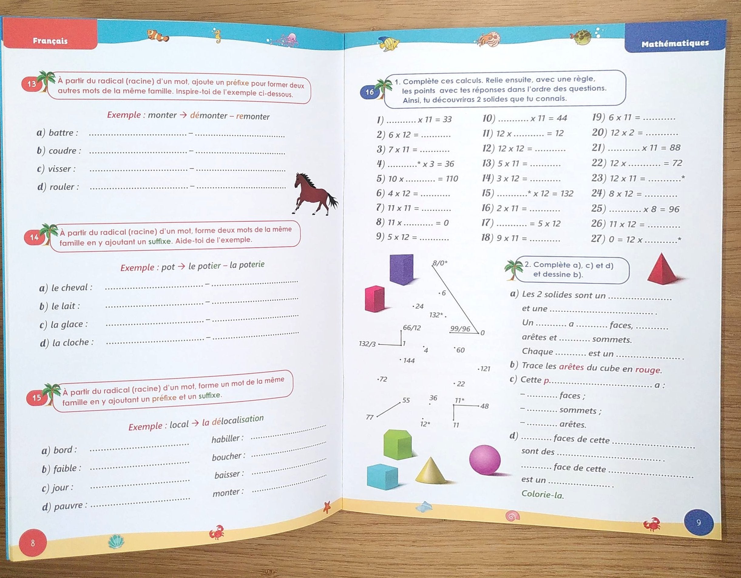 6ème HarmoS vers la 7ème - Cahier de vacances - Maths, français, allemand Cahiers de vacances OLF