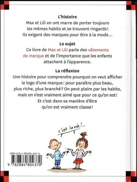 Max et Lili sont fans de marques Livres OLF