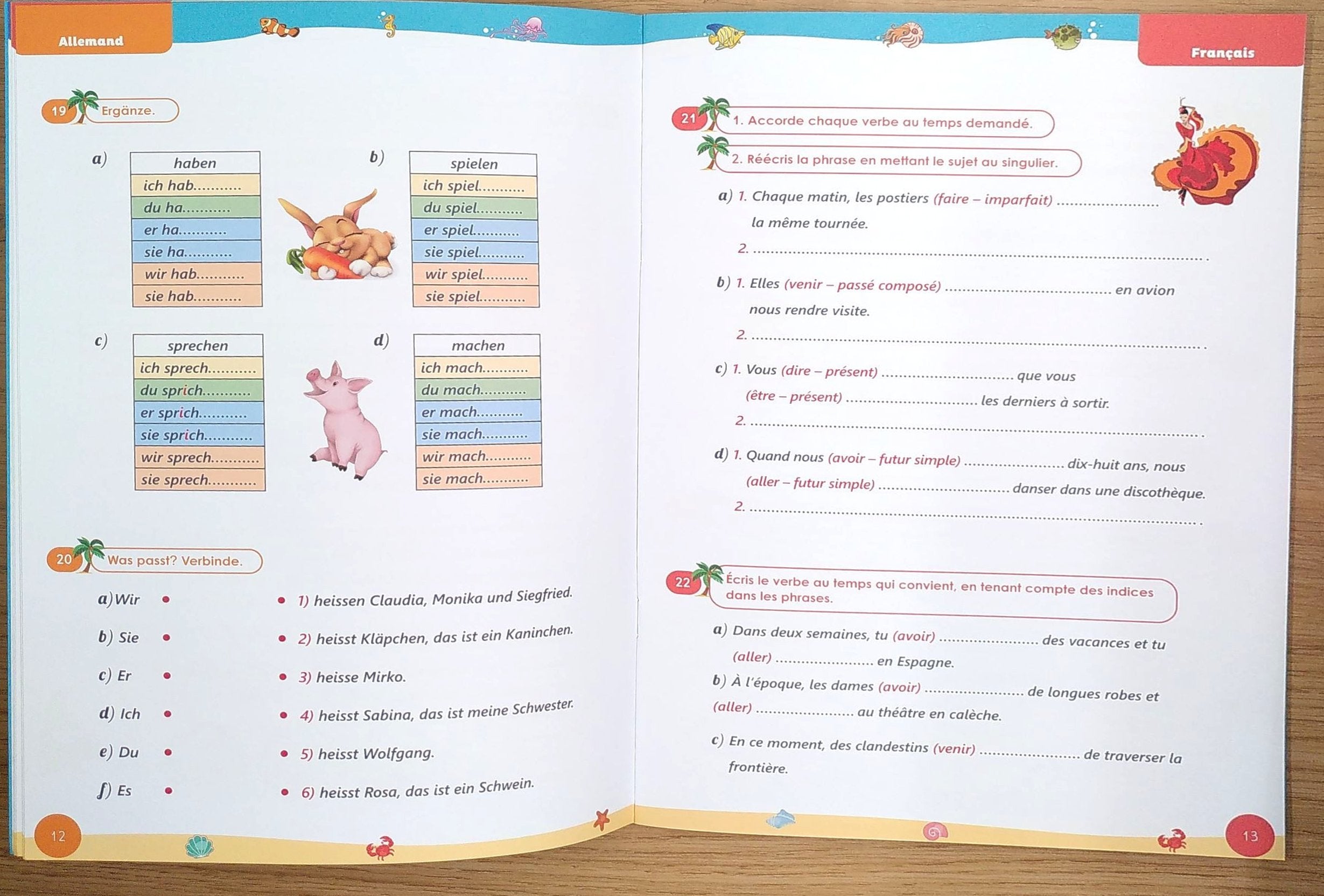 6ème HarmoS vers la 7ème - Cahier de vacances - Maths, français, allemand Cahiers de vacances OLF