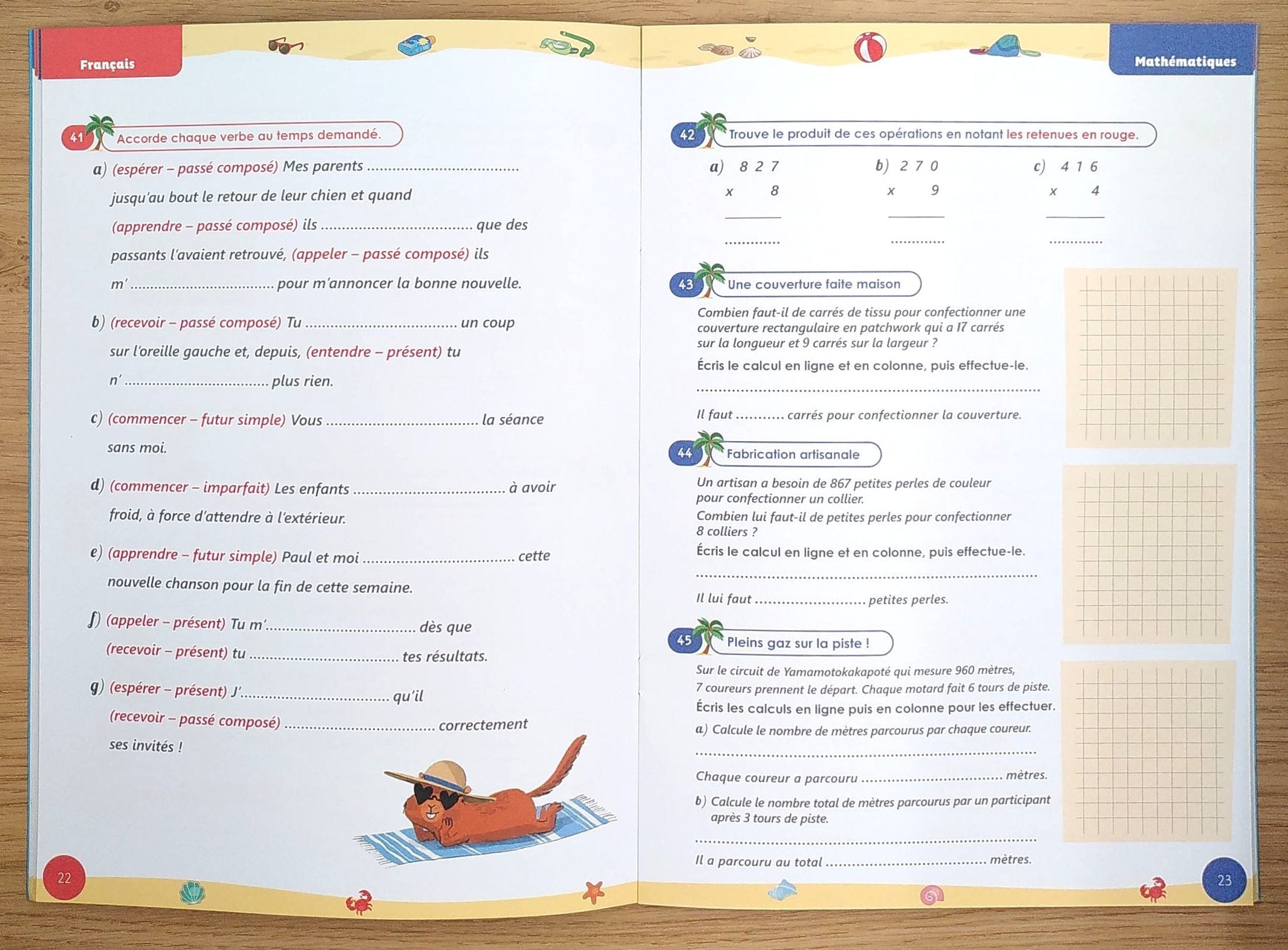 6ème HarmoS vers la 7ème - Cahier de vacances - Maths, français, allemand Cahiers de vacances OLF