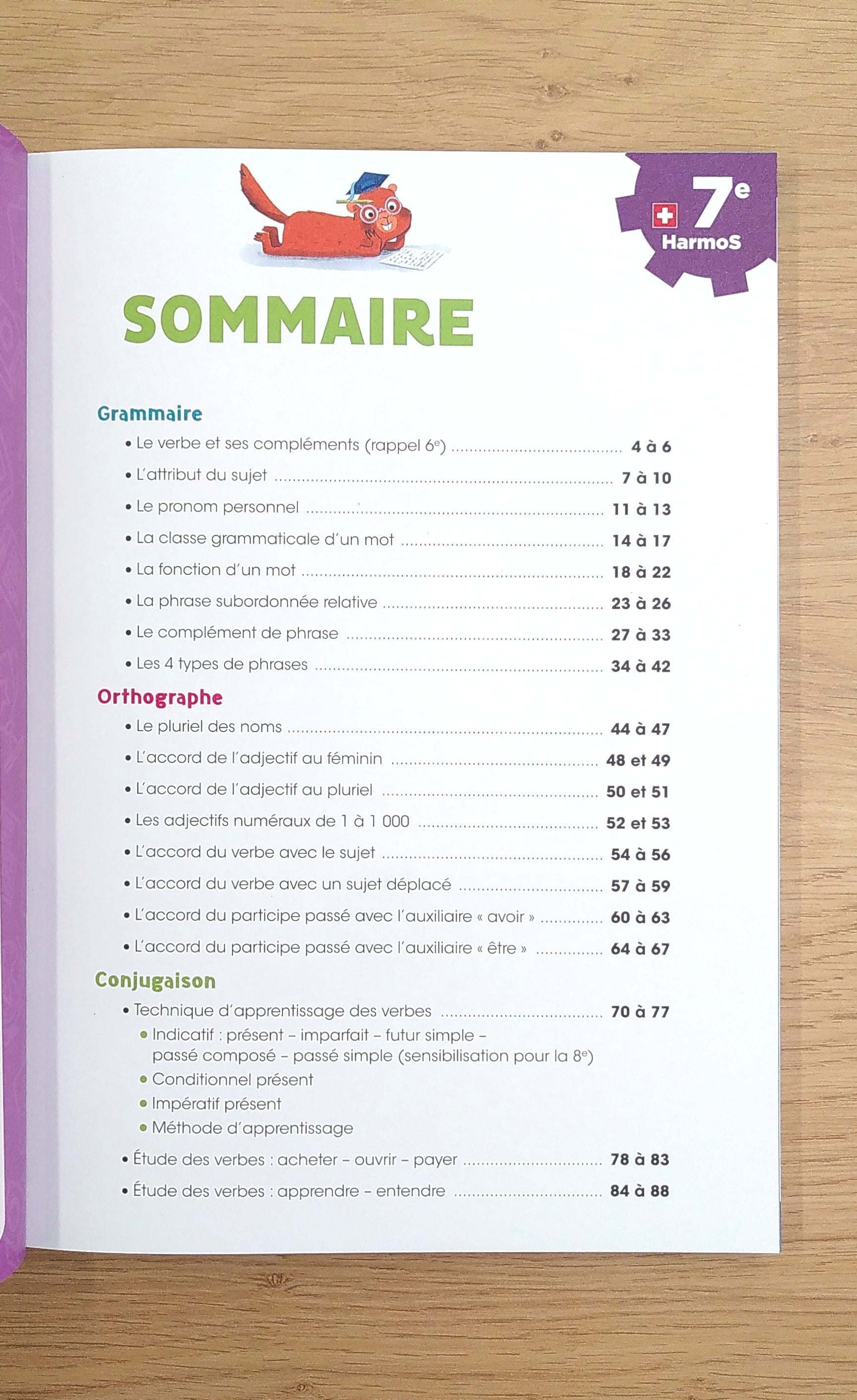 7e HarmoS - 7P - Je progresse en français Appuis scolaires La family shop