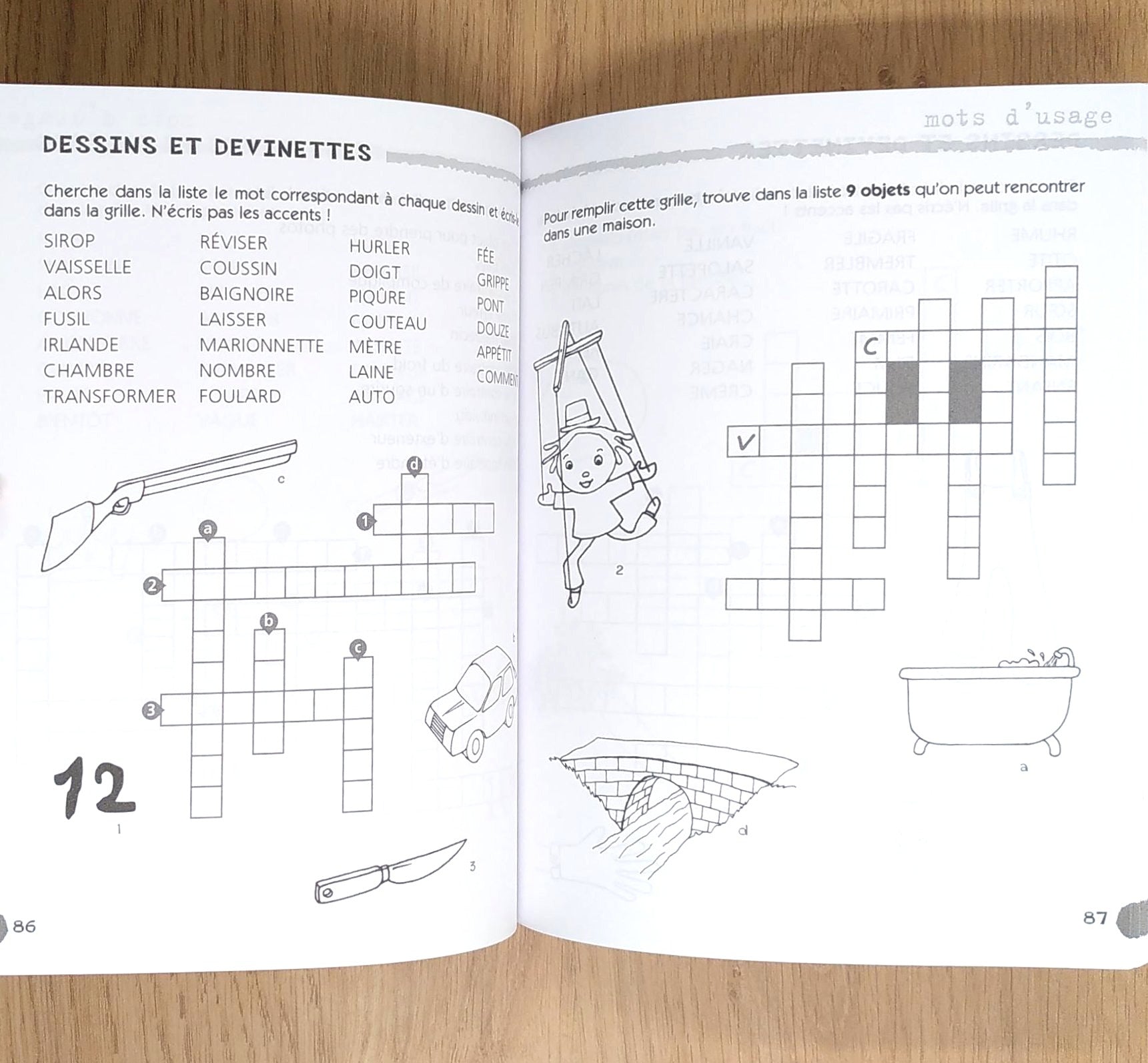 Cahier de jeux: Découvrons l'orthographe par les mots croisés: 6-8 Ans Livres OLF