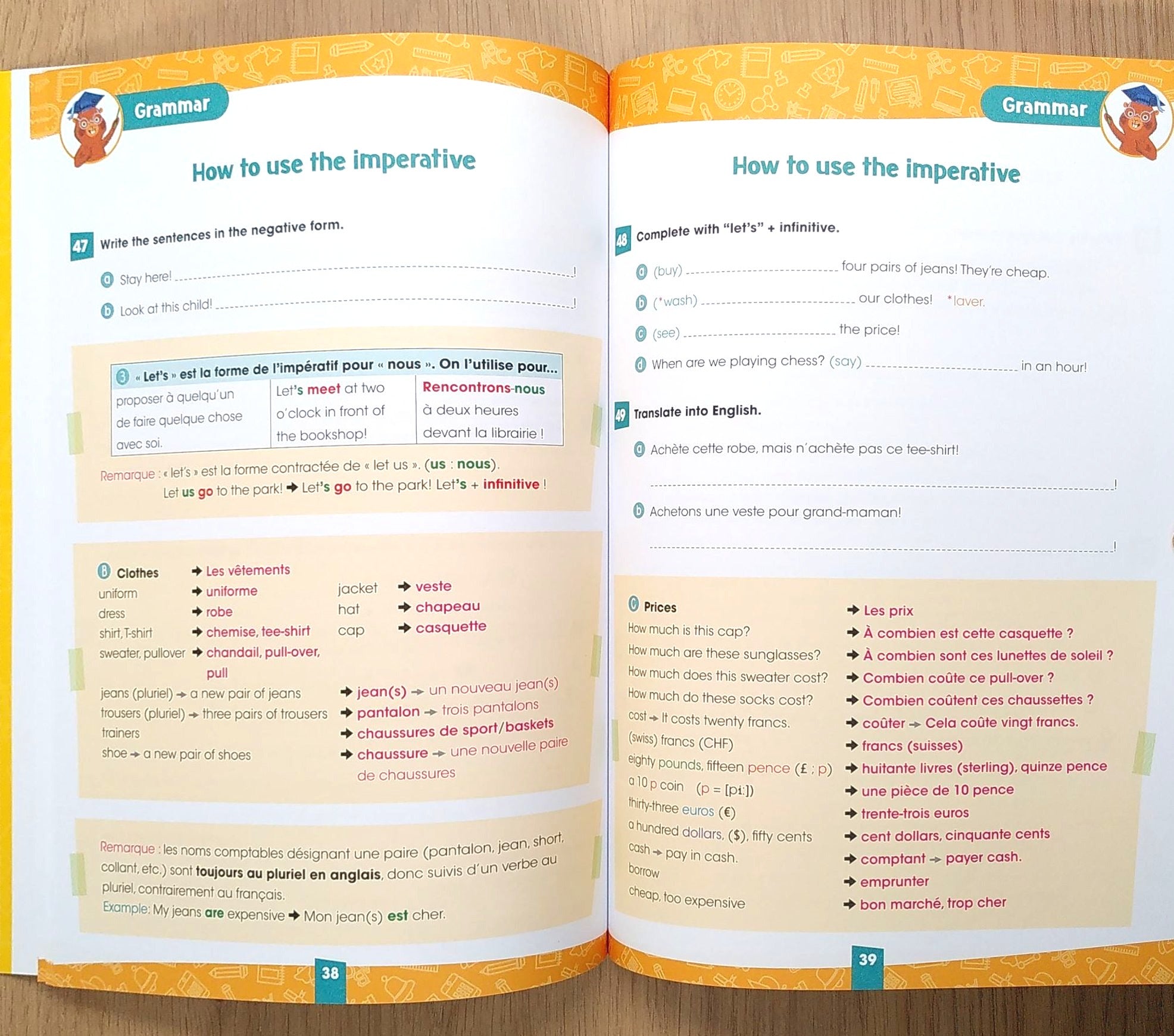 8ème HarmoS - Je progresse en anglais - A1, A2 Appuis scolaires La family shop