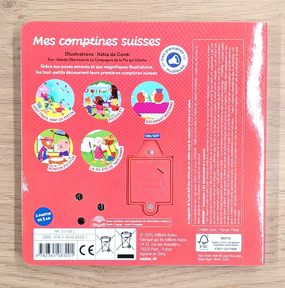 Mes comptines suisses avec puce musicale Livres Auzou - OLF