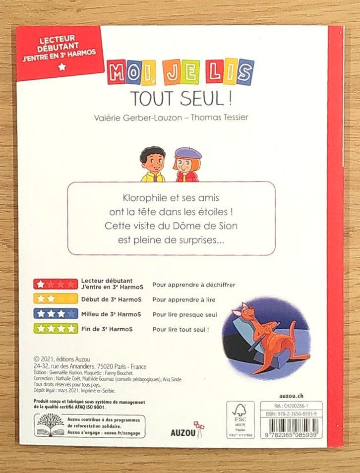 Moi je lis tout seul en fin 2ème - Klorophile N1 : le dôme de Sion Livres La family shop