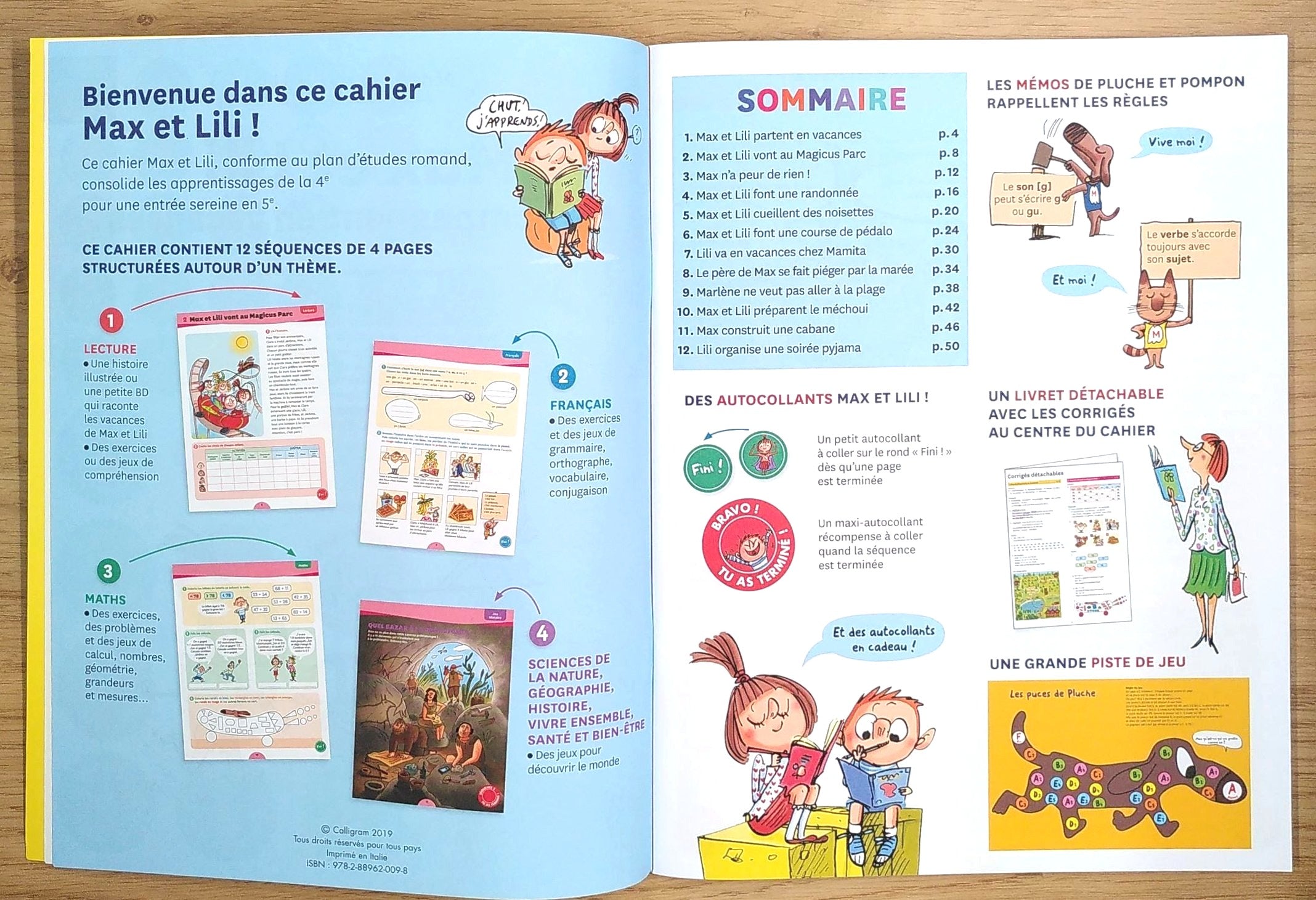 4ème Harmos - Cahier de vacances de Max et Lili Cahiers de vacances La family shop