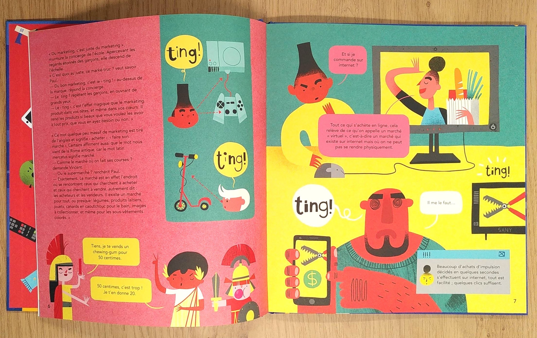 TING ! Comment le marketing séduit le monde - Dès 9 ans Livres Helvetiq