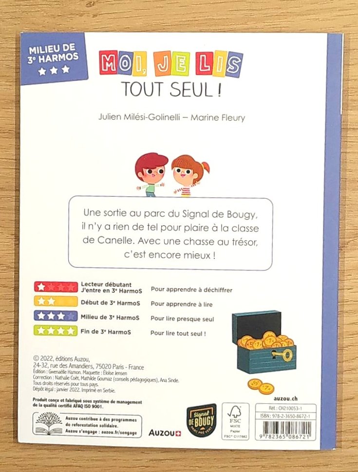 Moi je lis tout seul en milieu 3ème HarmoS: lecture - aventure au Signal de Bougy Livres La family shop