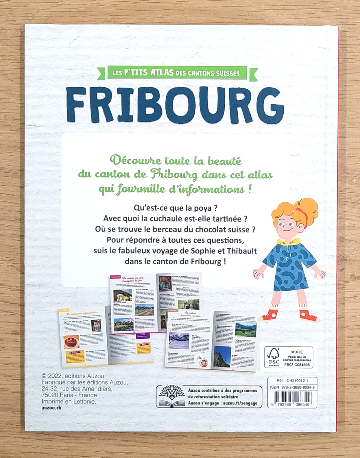 Mon petit atlas du canton de Fribourg - Dès 6 ans Livres Auzou - OLF
