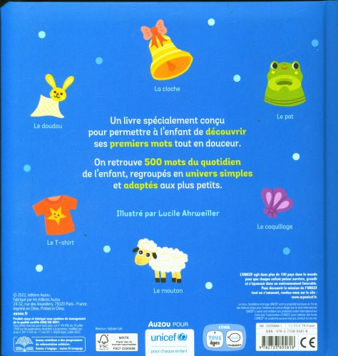 Mes 500 premiers mots - Livre pour tout-petit Livres La family shop