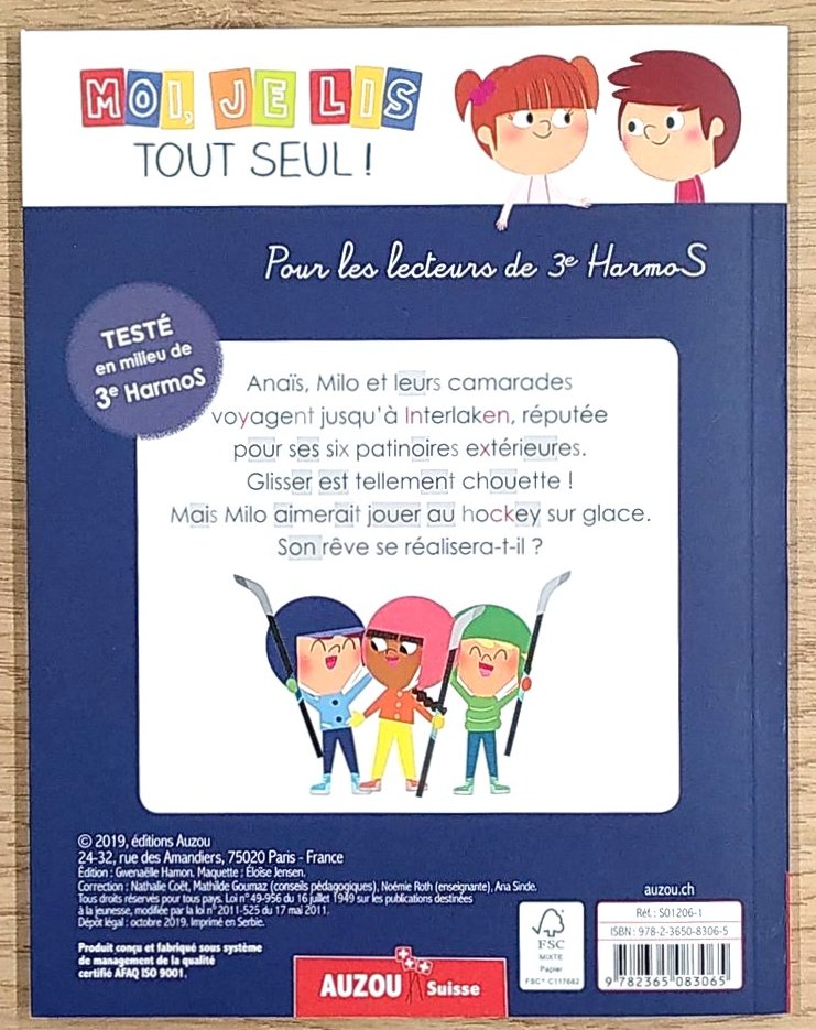 Moi je lis tout seul en milieu de 3P HarmoS: Tape le puck à Interlaken Livres La family shop