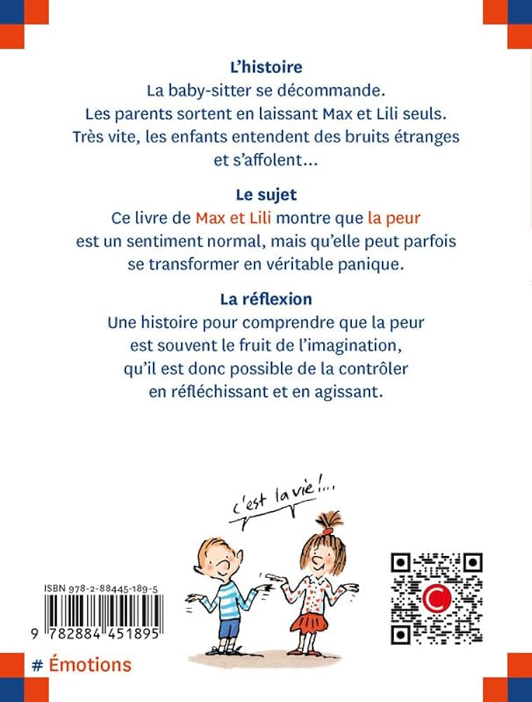 Max et Lili ont peur Livres OLF